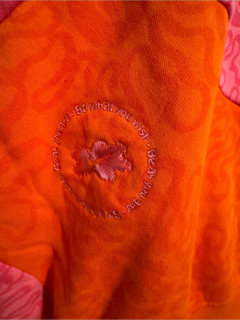 Nike Pink and Orange Patterned Crewneck Sweatshirt - Picture 4 of 6